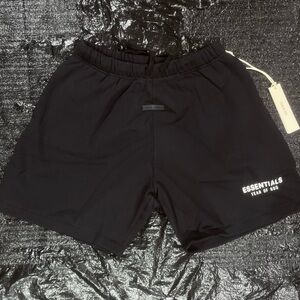 Black white essentials shorts fear of god shorts quick shipping